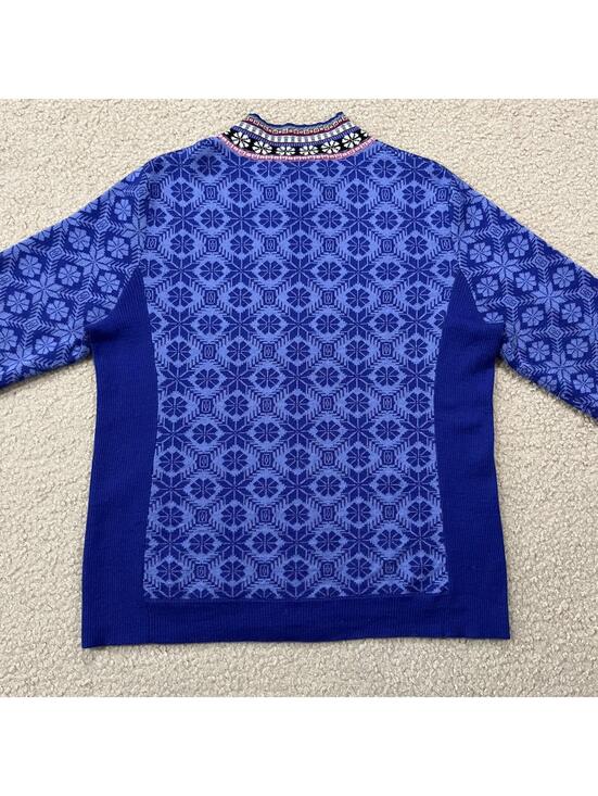 Icelandic Design Womens Blue Nordic Full Zip Sweater Size XL - Picture 6 of 7
